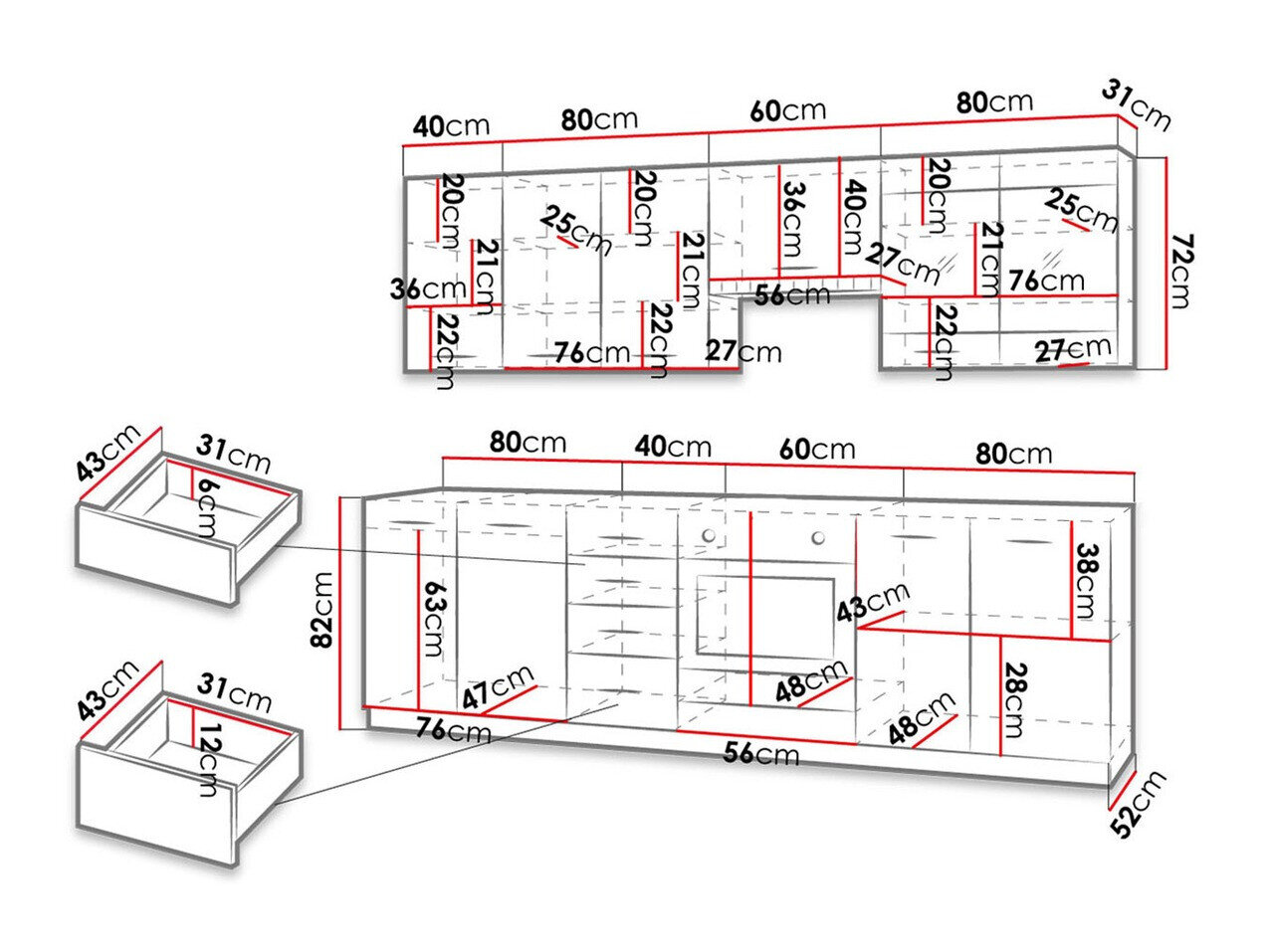 Køkkensæt Tucson 167