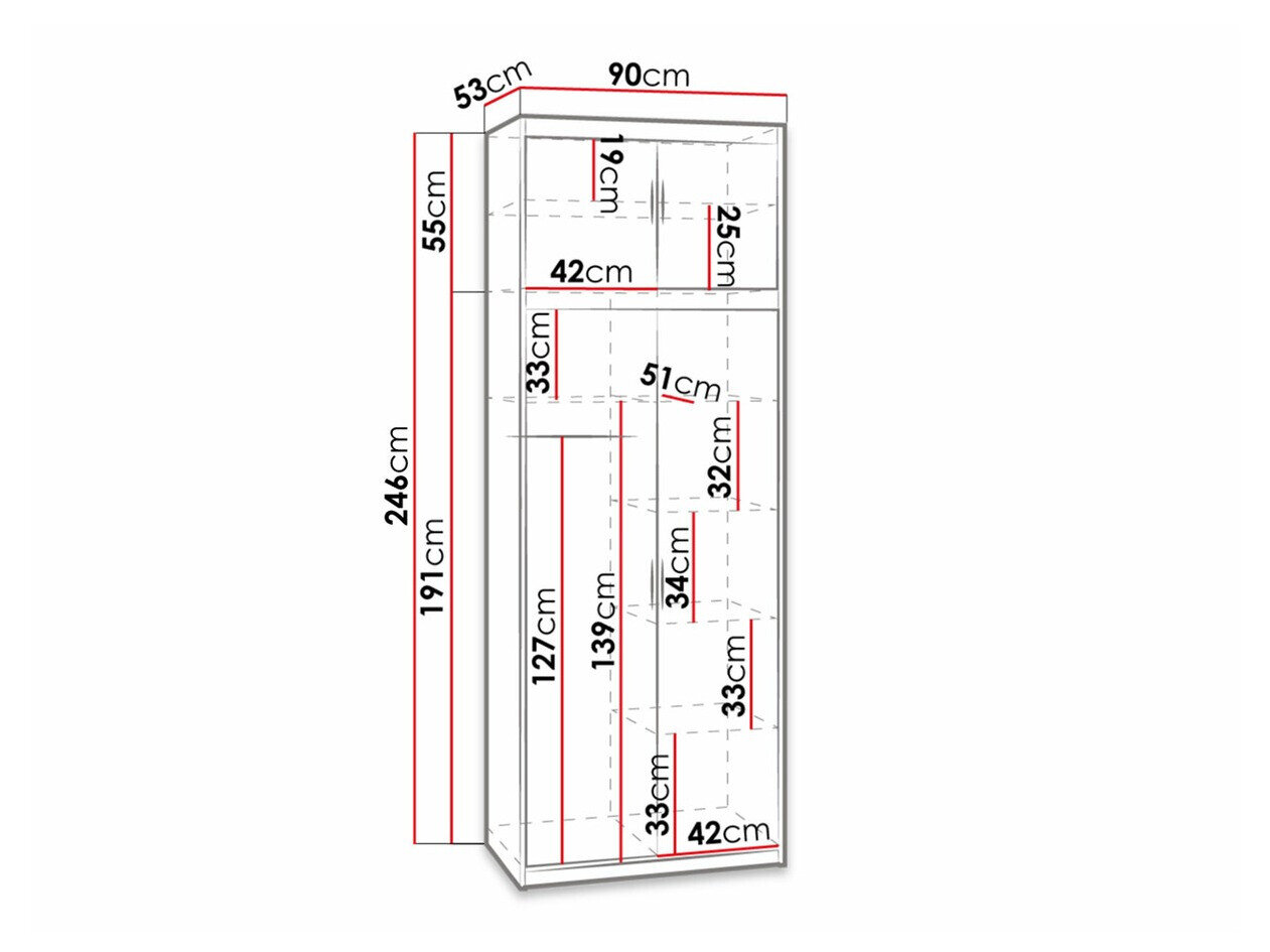 Garderobeskab Novduni 103 (Hvid)