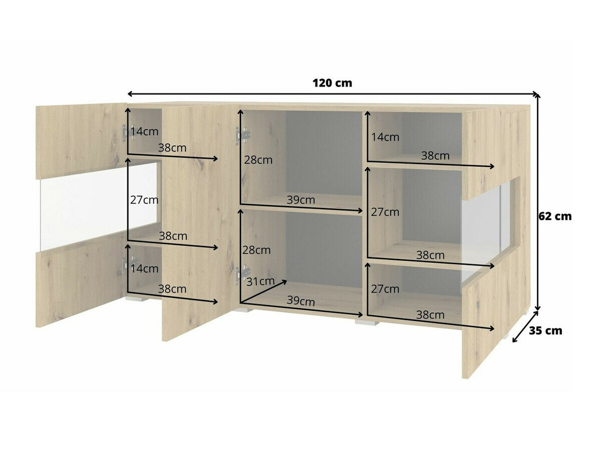 Skænk Revmiru 102 (Hvid + Wotan eg)