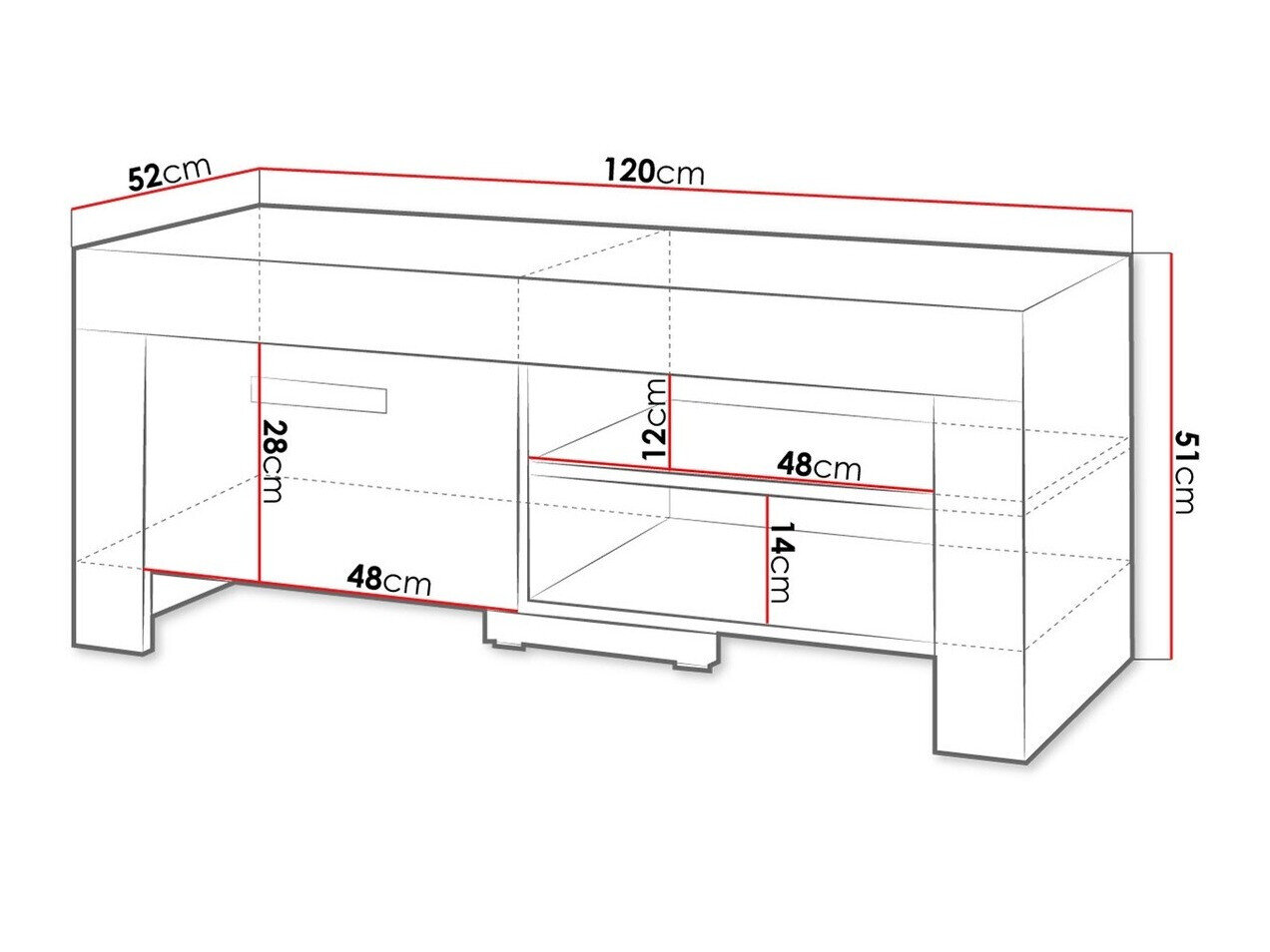 TV-bord Melfeli 112 (Sonoma eg)