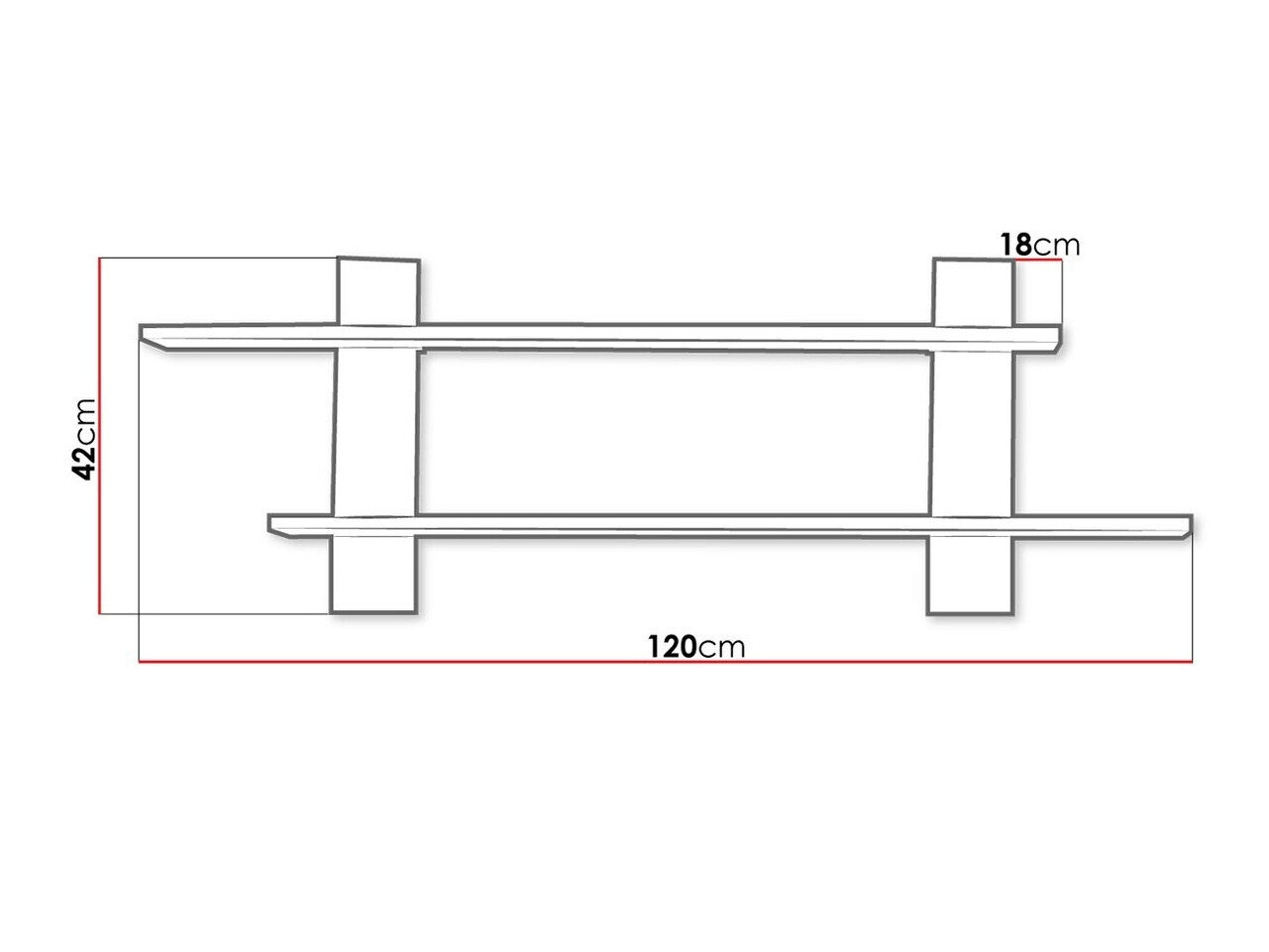 Vægreol Melfeli 120 (Sonoma eg)