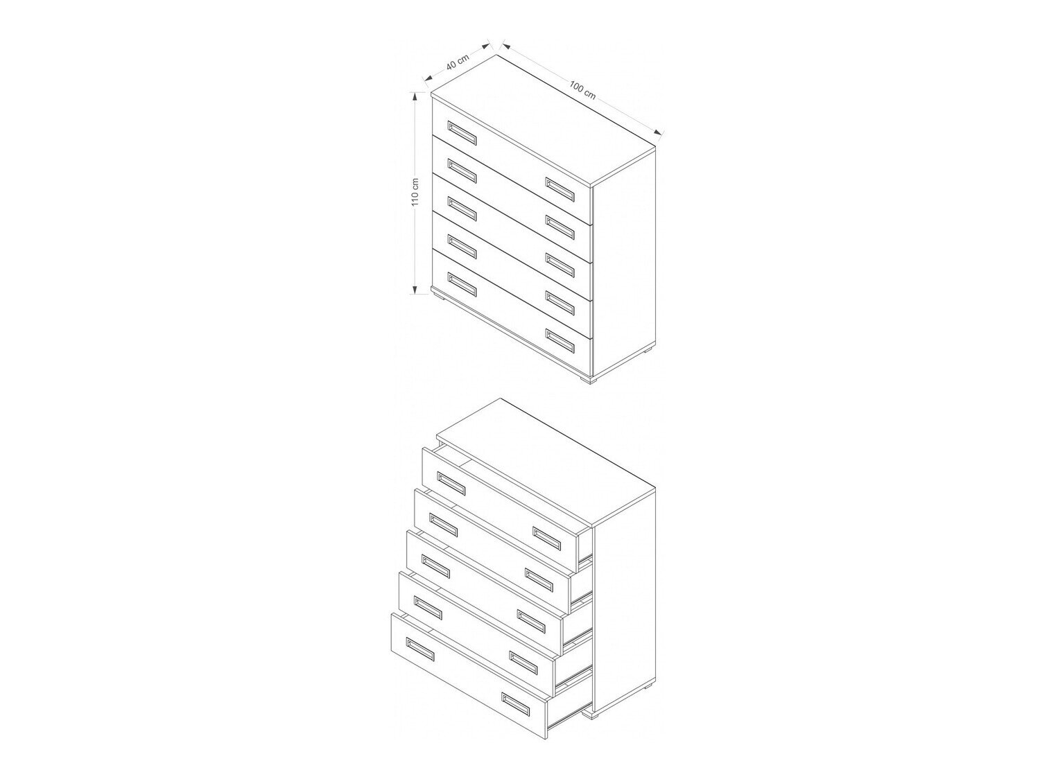 Kommode Elicavo 100 (Sonoma eg)