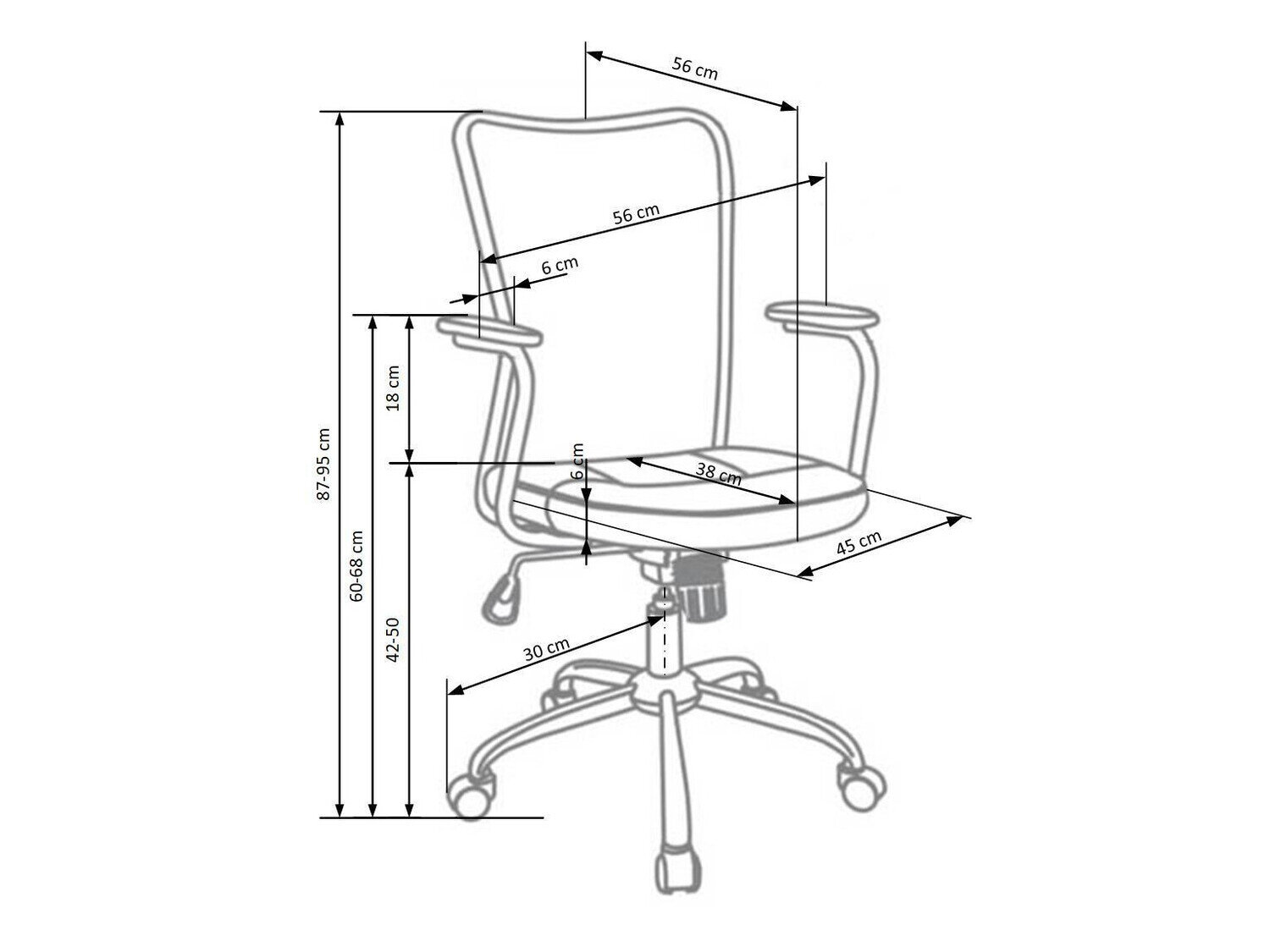 Børnestol Houston 207 (Sort + Grå)