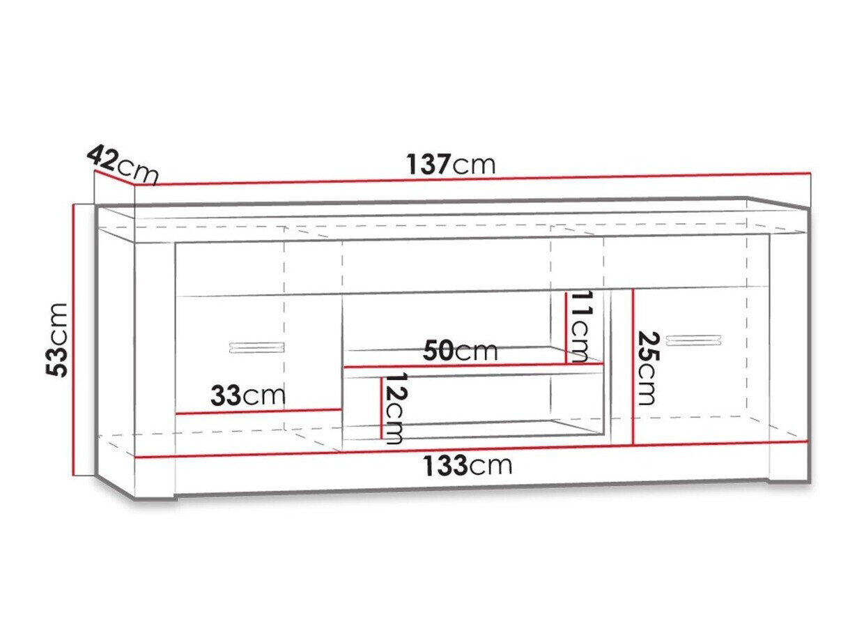 TV-bord Serfeno 106 (Mørk aske)