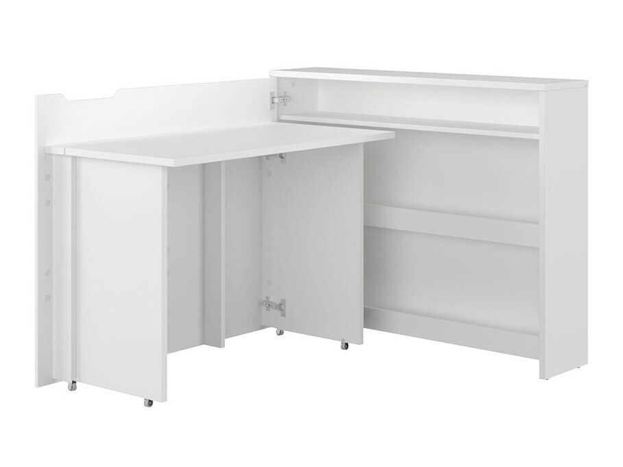 Hjørneskrivebord Concept Lenart (Hvid + Glansfuld hvid)