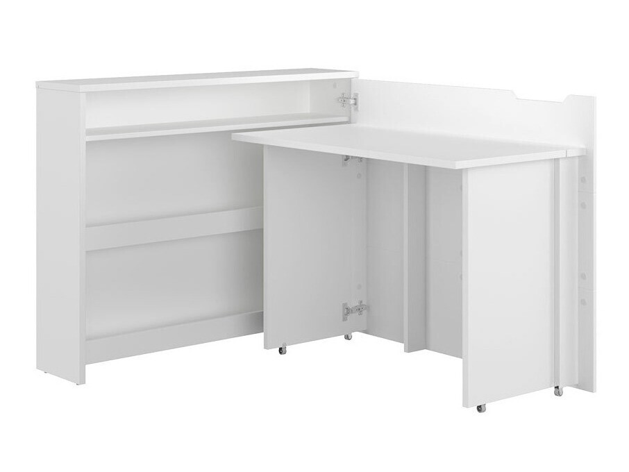 Hjørneskrivebord Concept Lenart (Hvid + Glansfuld hvid)