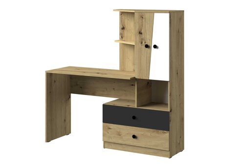 Skrivebord Mirelbu 110 (Artisan eg + Hvid + Sort)