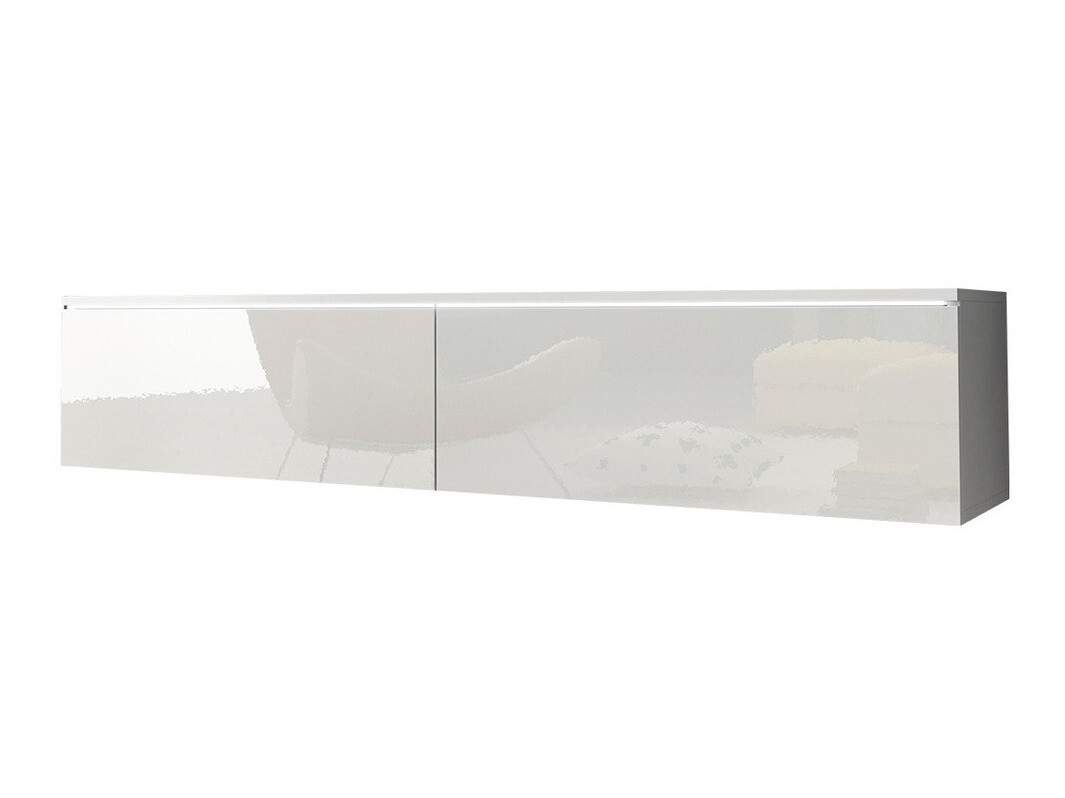 TV-bord Scientia (Hvid + Glansfuld hvid)