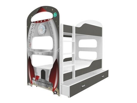 Køjeseng Aurora 116 (Hvid + Grå)