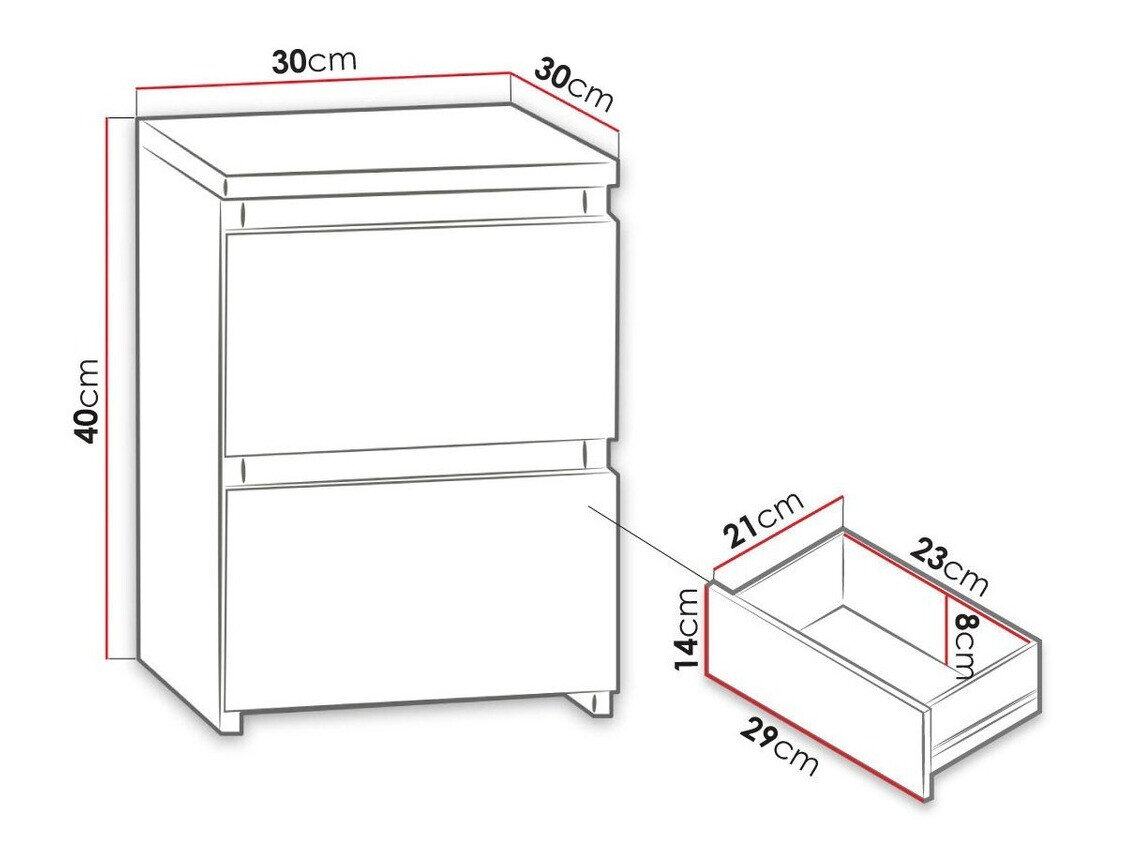 Sengebord Mandeville 107