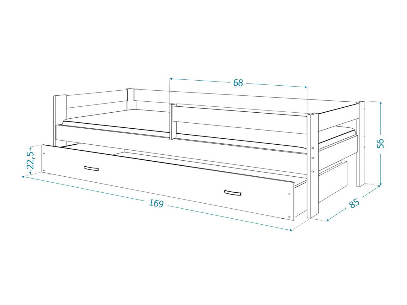 Seng Aurora 125 (Hvid)