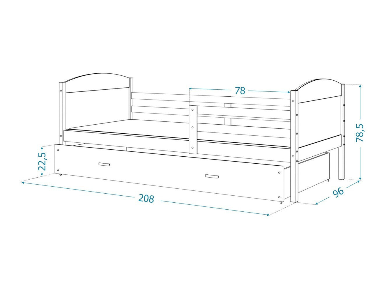 Seng Aurora 129 (Hvid)
