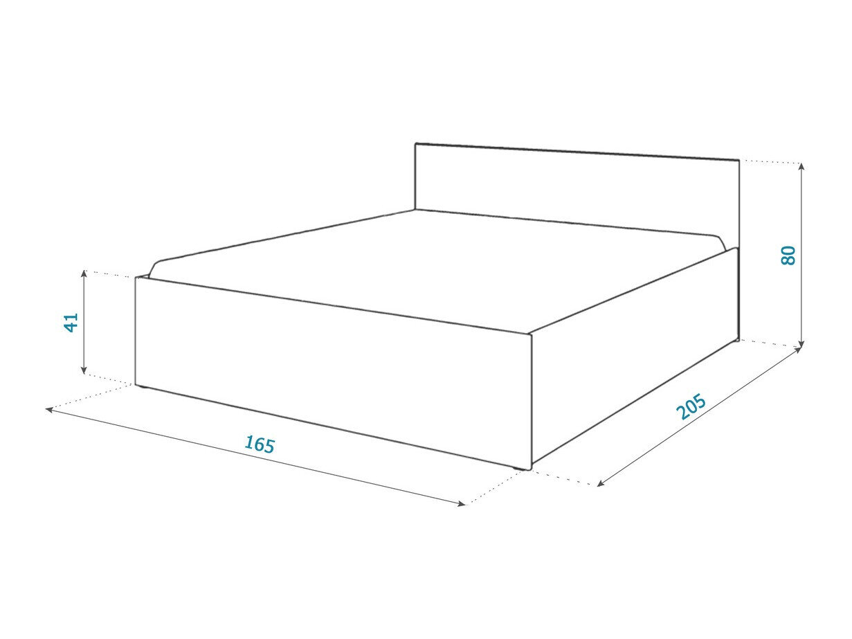 Seng Aurora 145 (Hvid + Grå)