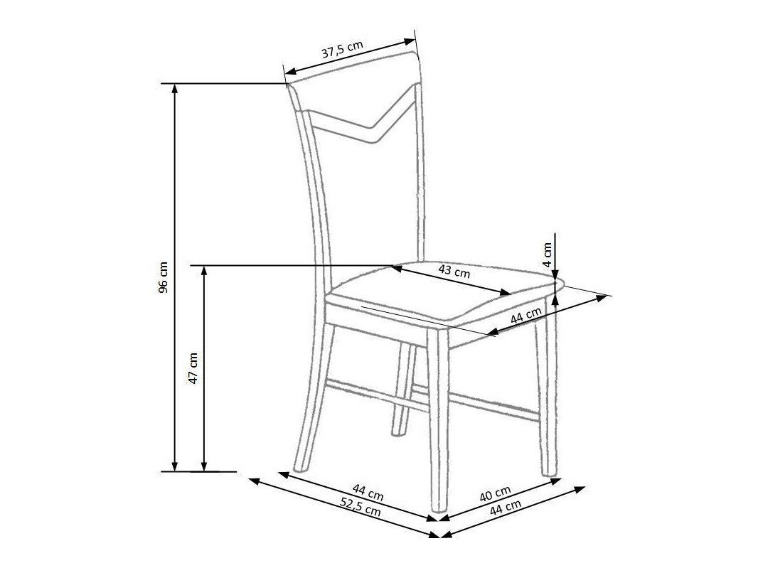 Stol Houston 578 (Sonoma eg + Grå)