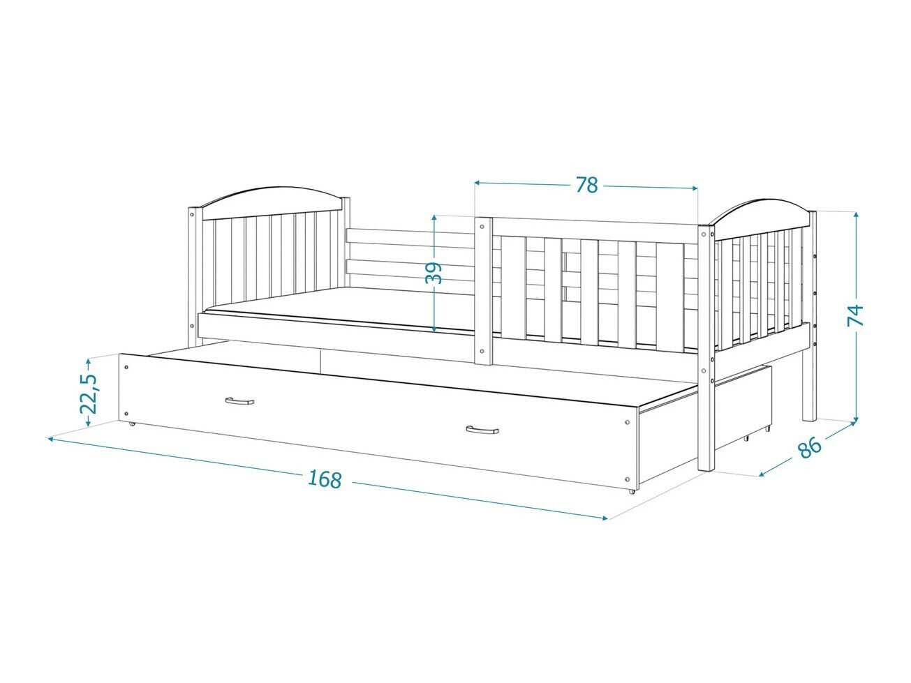 Seng Aurora 126 (Hvid)