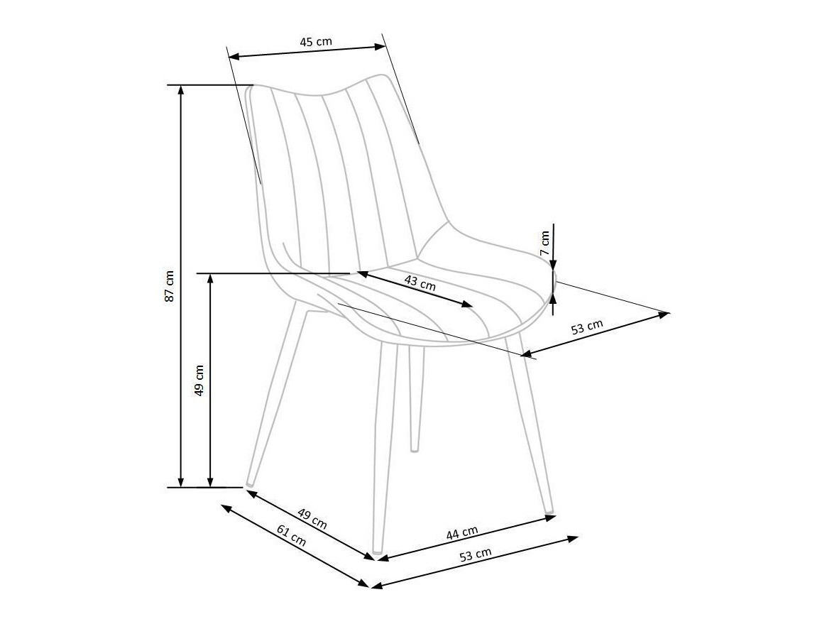 Stol Houston 883 (Grå + Sort)