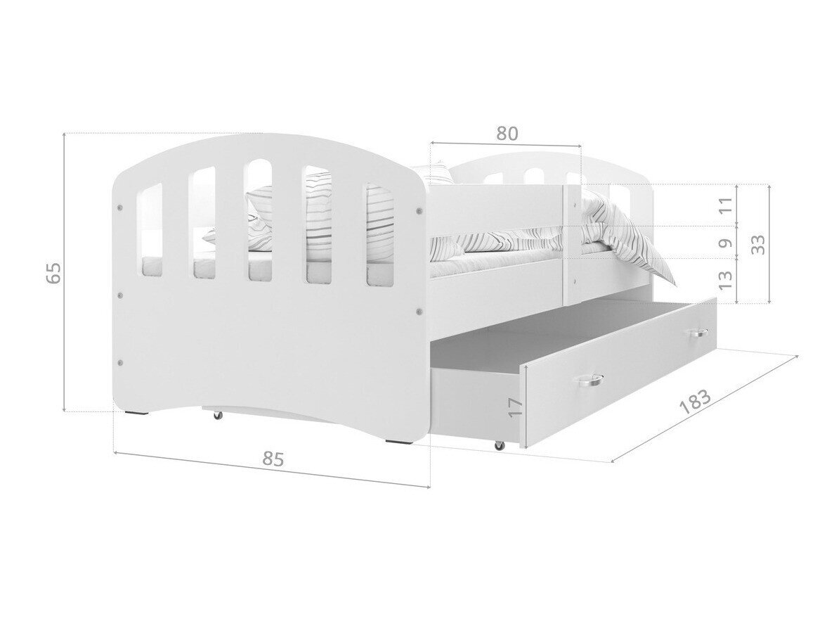 Seng Aurora 134 (Grå)