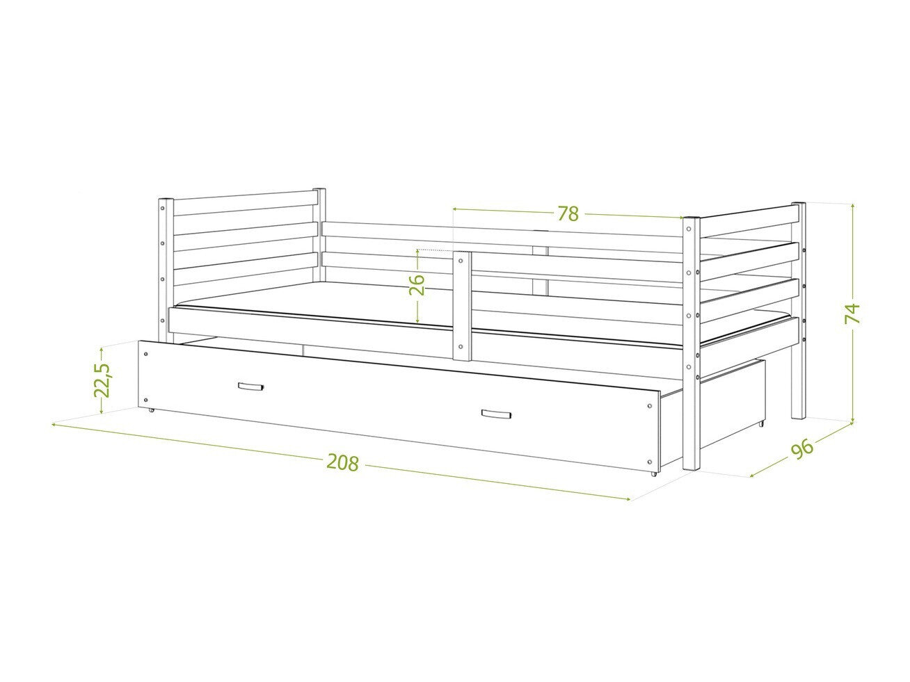 Seng Aurora 130 (Hvid)