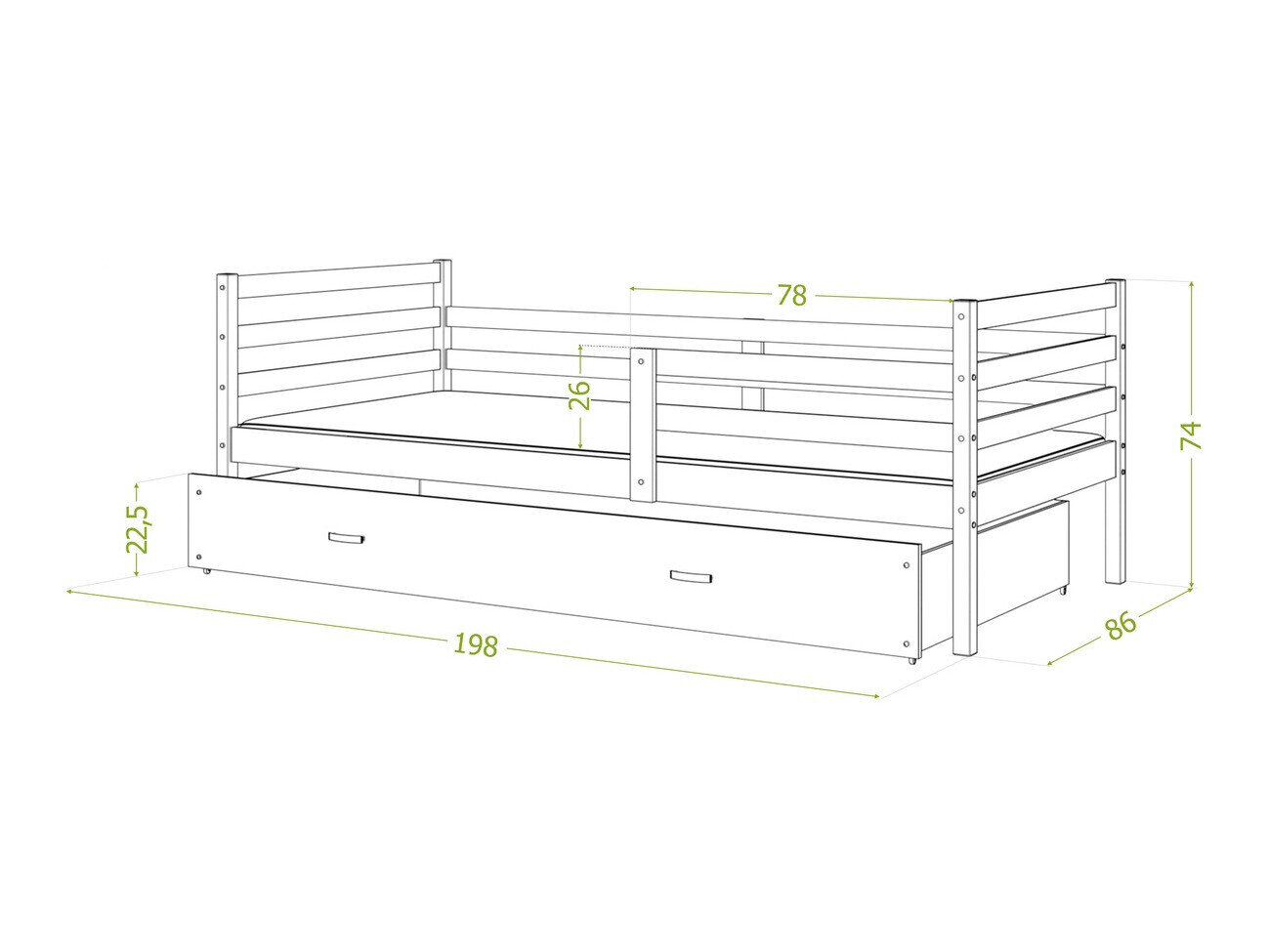 Seng Aurora 130 (Hvid)