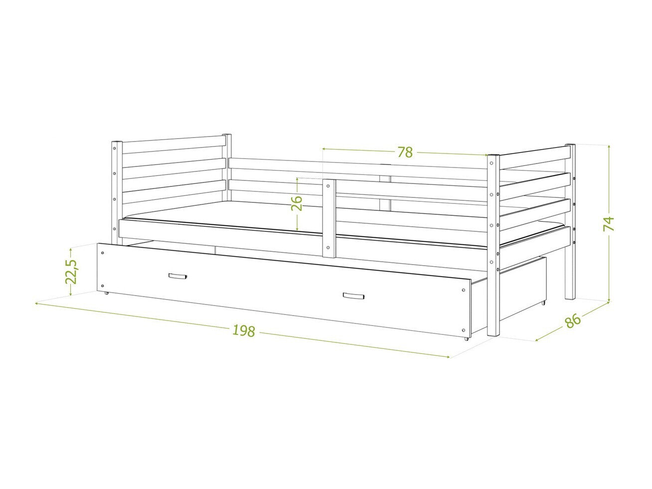Seng Aurora 130 (Hvid)