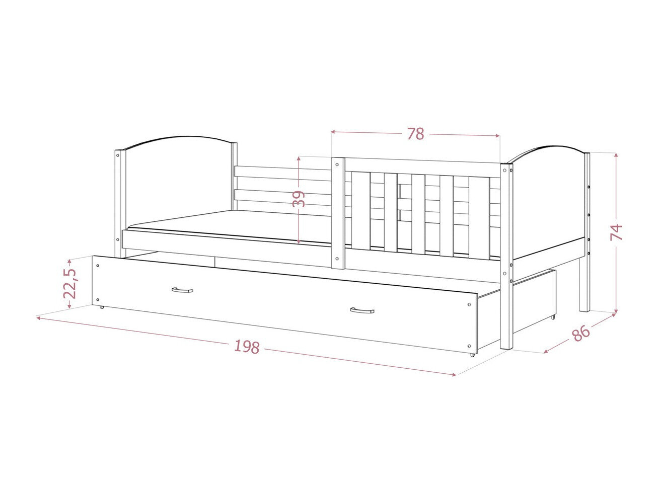 Seng Aurora 131 (Hvid)