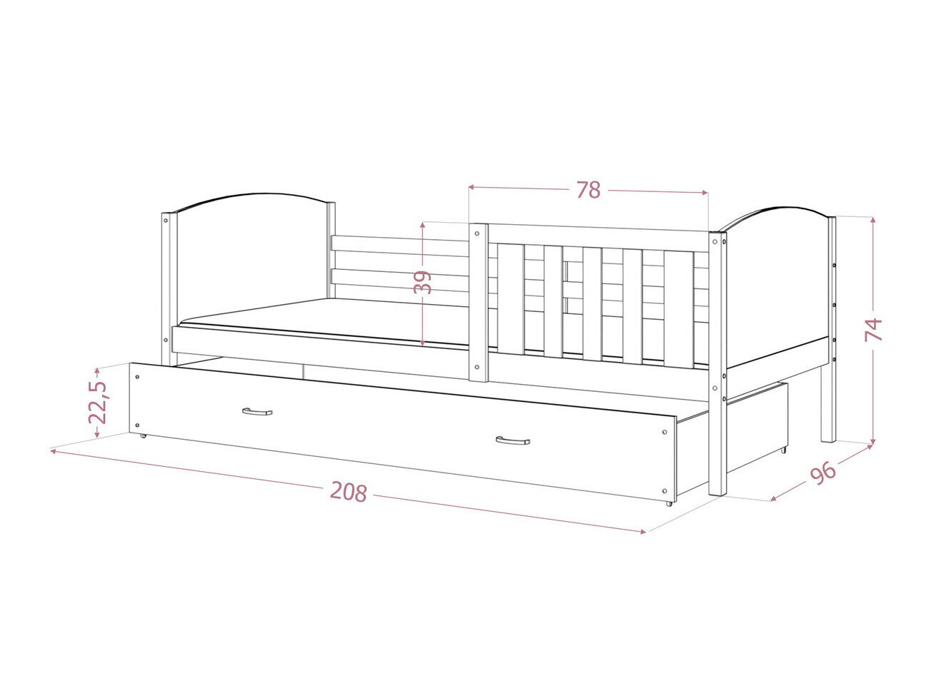 Seng Aurora 131 (Hvid)