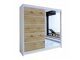 Garderobeskab Closico 142 (Hvid + Artisan eg)