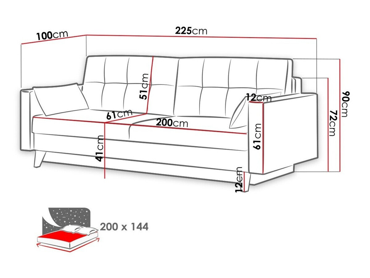 Sovesofa Columbus 113 (Kronos 26)