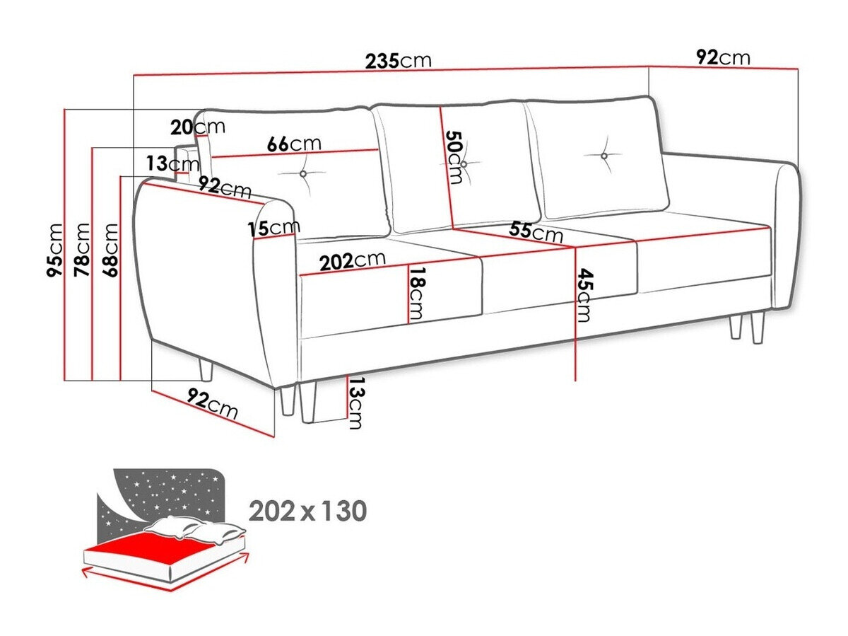 Sovesofa Muncie 102 (Magic Velvet 2219)
