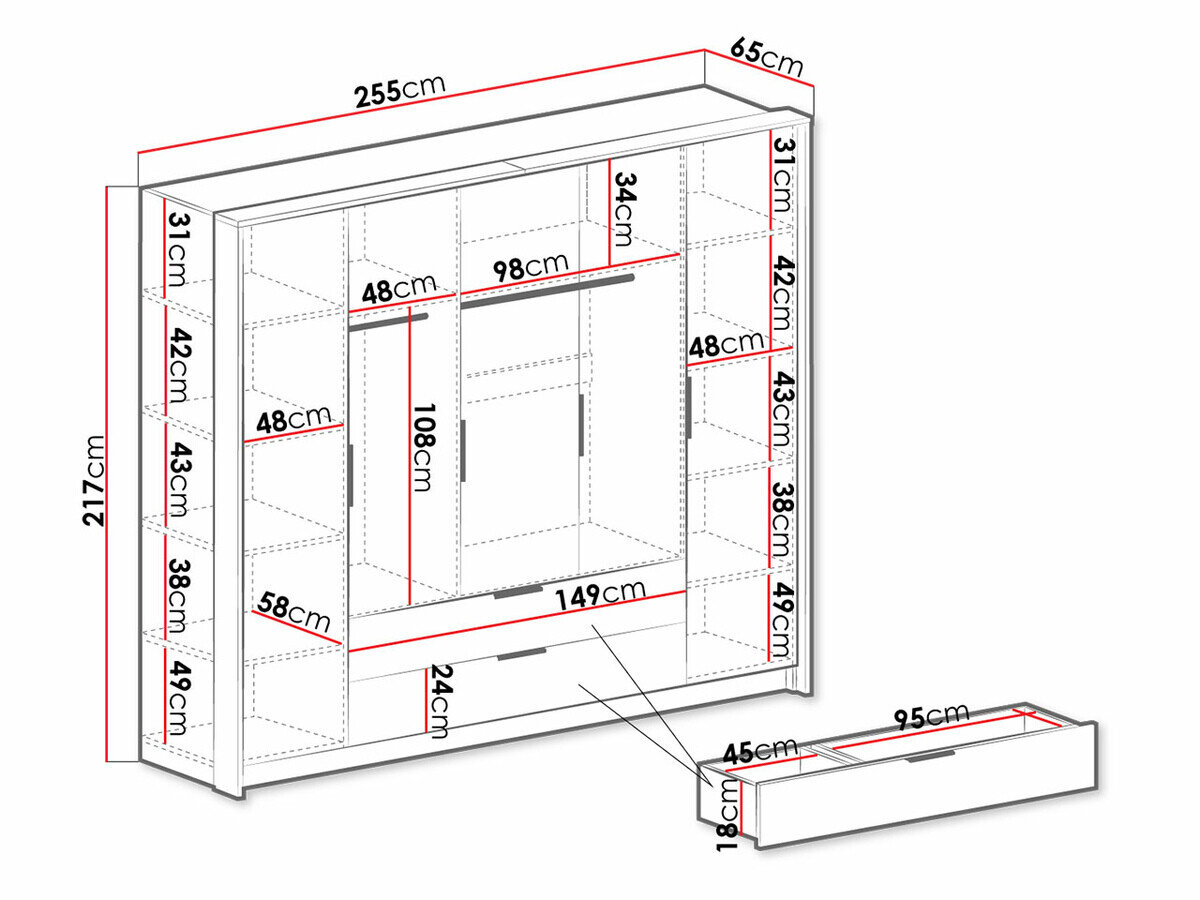 Garderobeskab Honolulu 147
