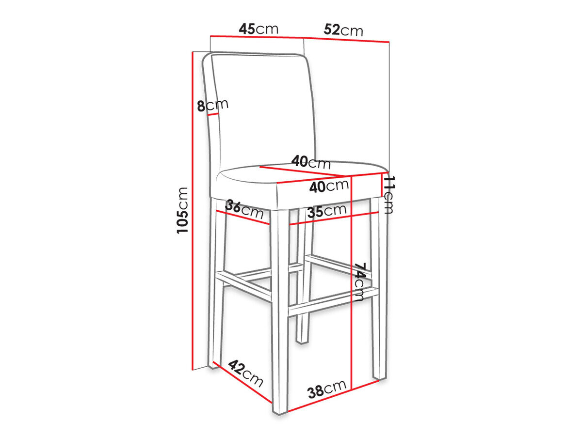 Barstol Racine 103 (Sort + Magic Velvet 2219)