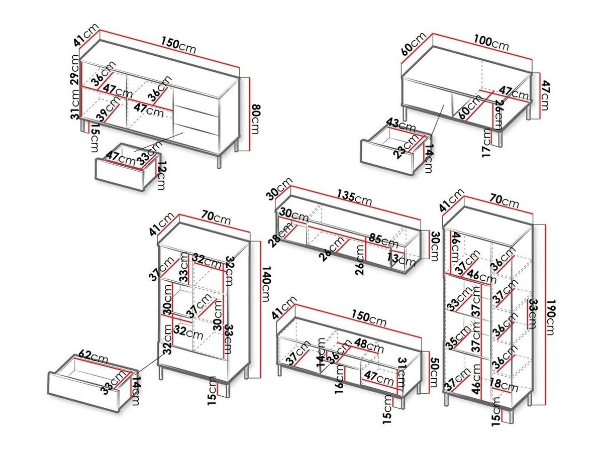 Stuemøbelsæt Lomsore 107 (Hvid)