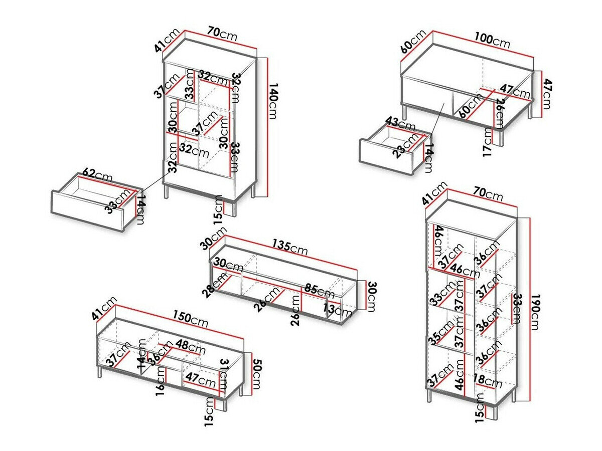 Stuemøbelsæt Lomsore 108 (Sort)