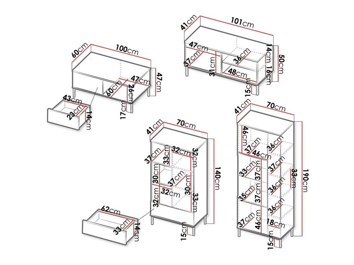 Stuemøbelsæt Lomsore 109 (Sort)