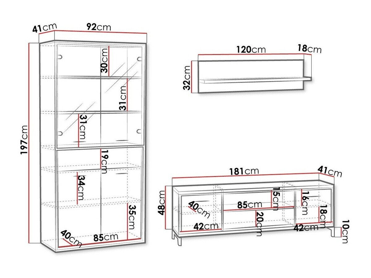 Stuemøbelsæt Etrmoni 119 (Lyst træ)