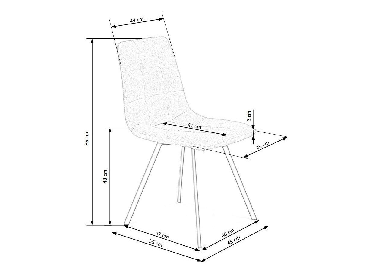 Stol Houston 899 (Grå + Sort)