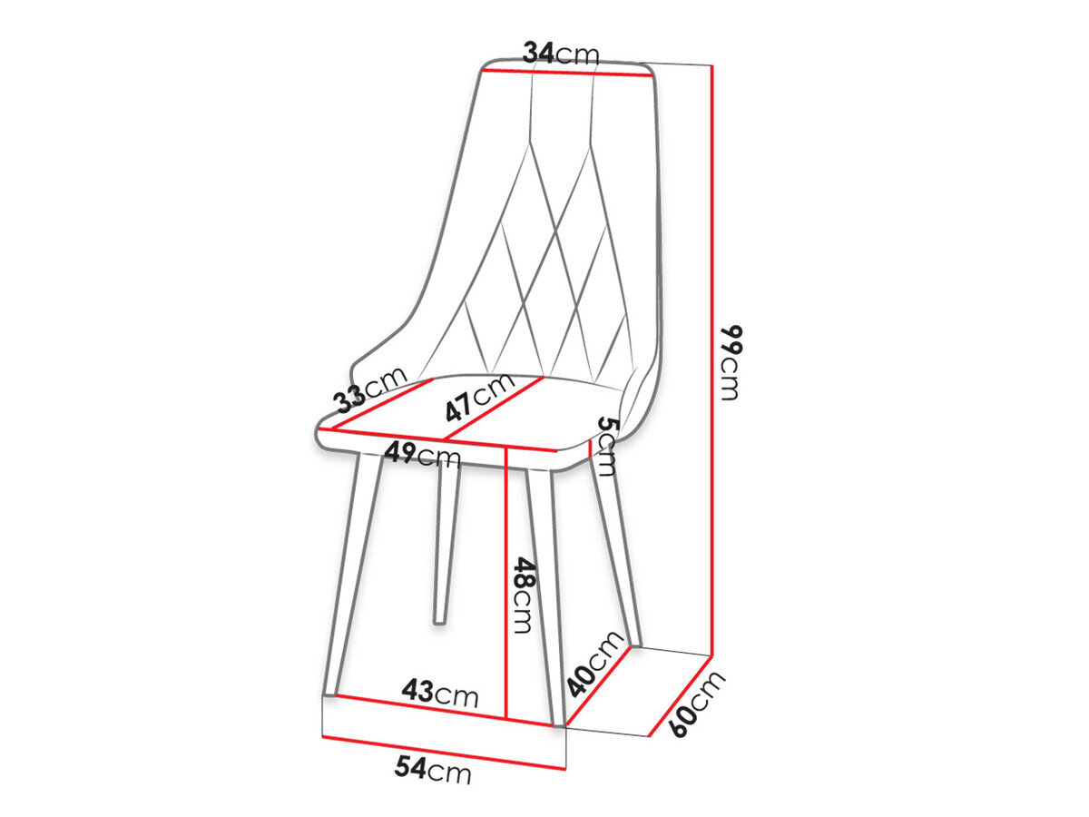 Stol Racine 112 (Sort + Magic Velvet 2217)