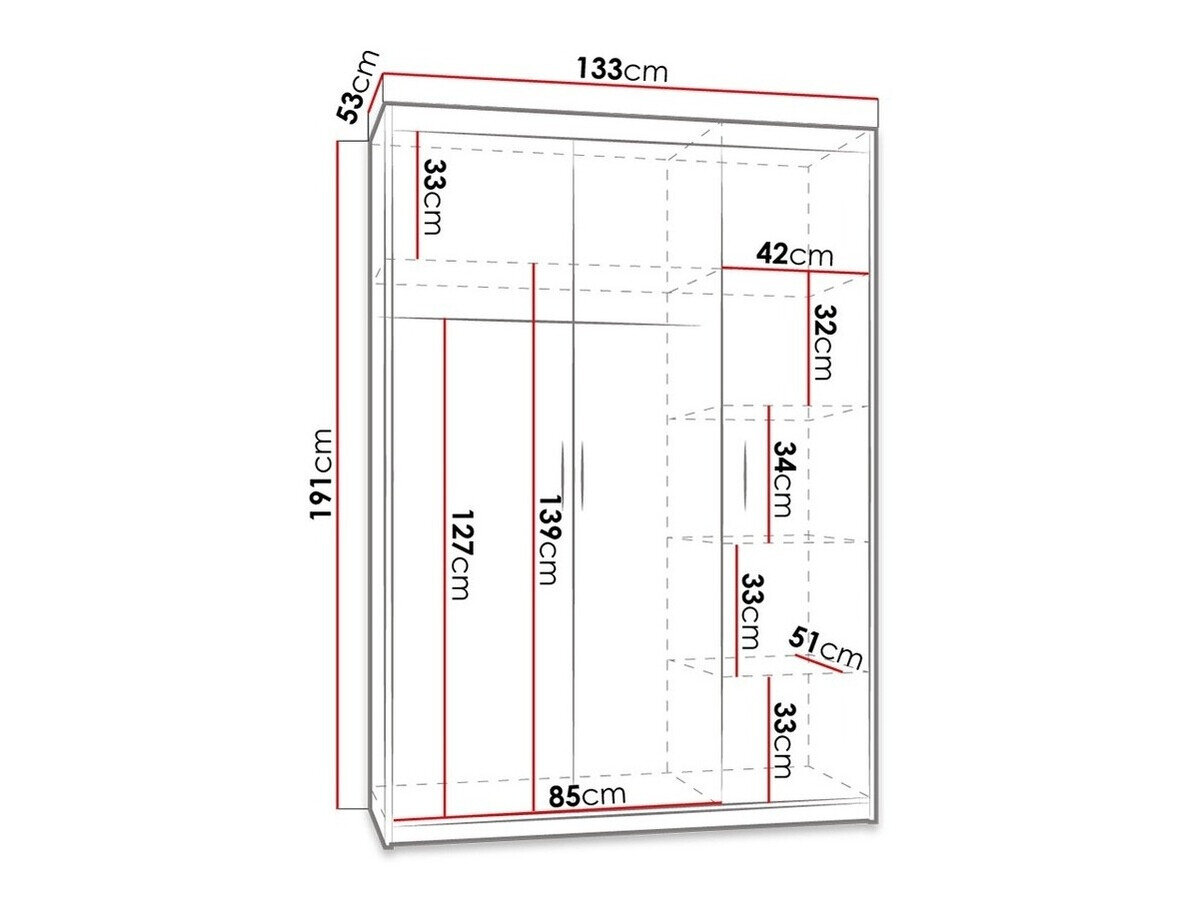 Garderobeskab Novduni 101 (Hvid)