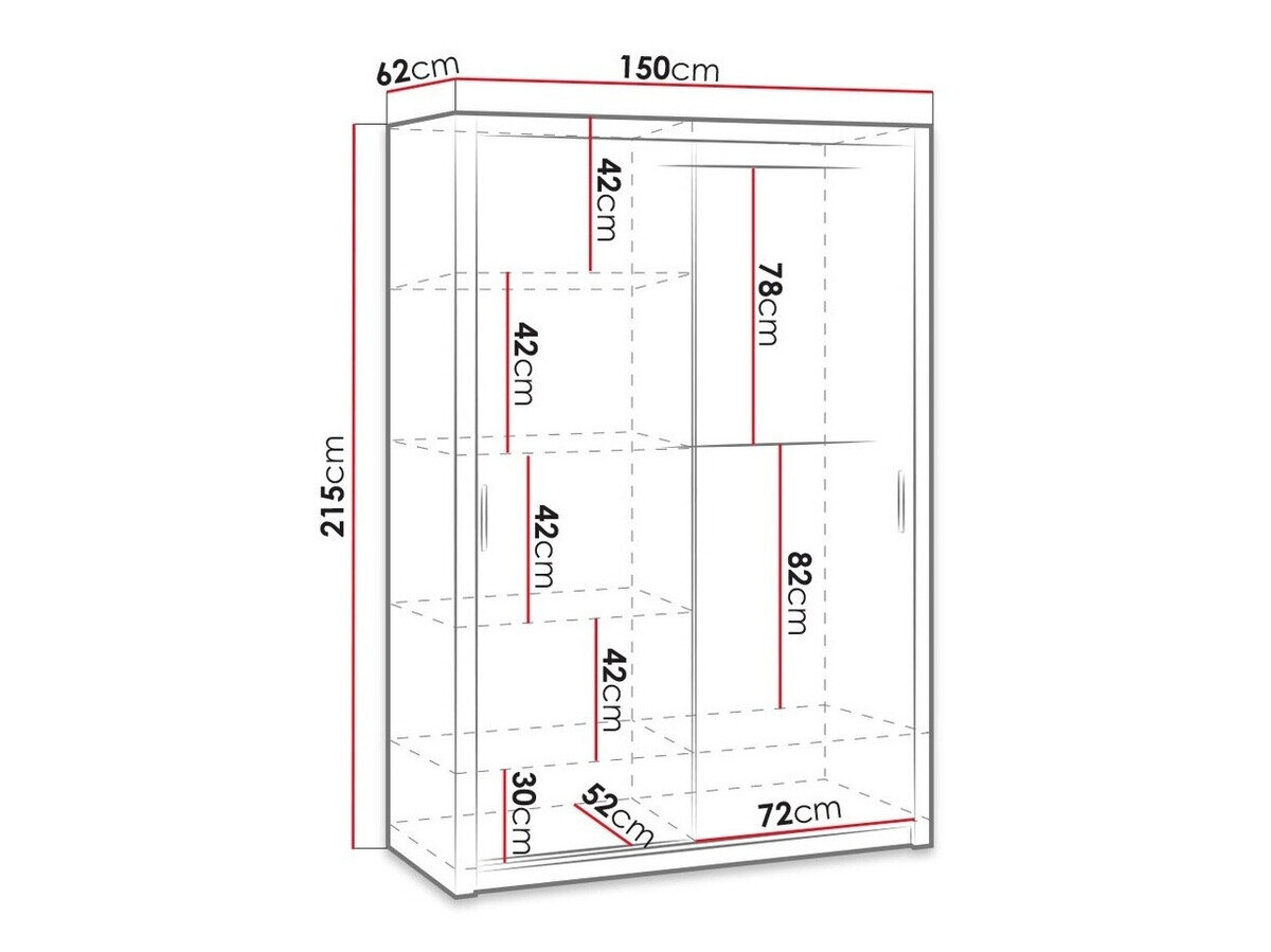 Garderobeskab Catromi 105 (Kloster eg)