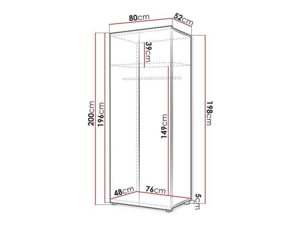 Garderobeskab Tivdalu 125 (Gylden eg)