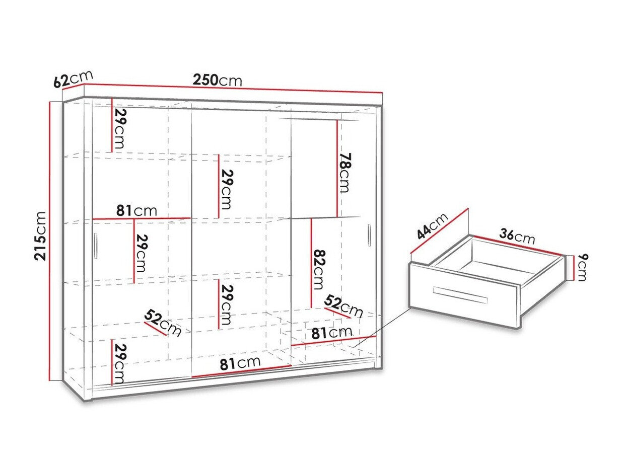 Garderobeskab Catromi 111 (Hvid)