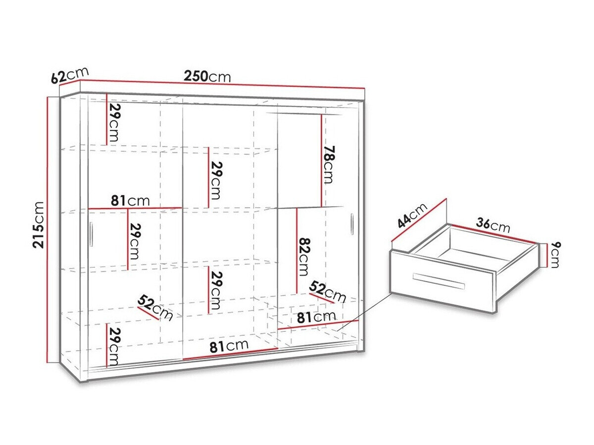 Garderobeskab Catromi 111 (Kloster eg)