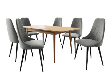 Spisestuesæt Racine 125 (Sort + Magic Velvet 2217)