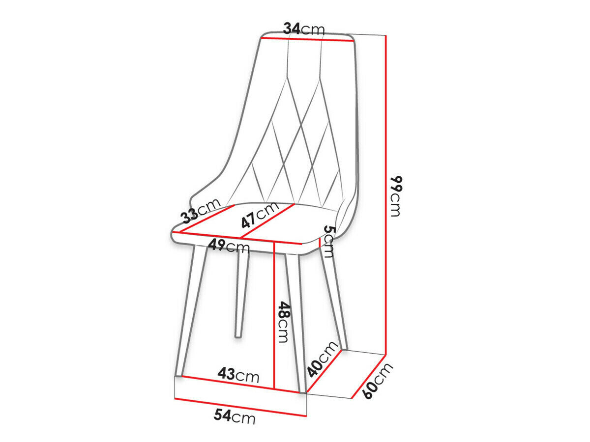 Spisestuesæt Racine 125 (Sort + Magic Velvet 2258)