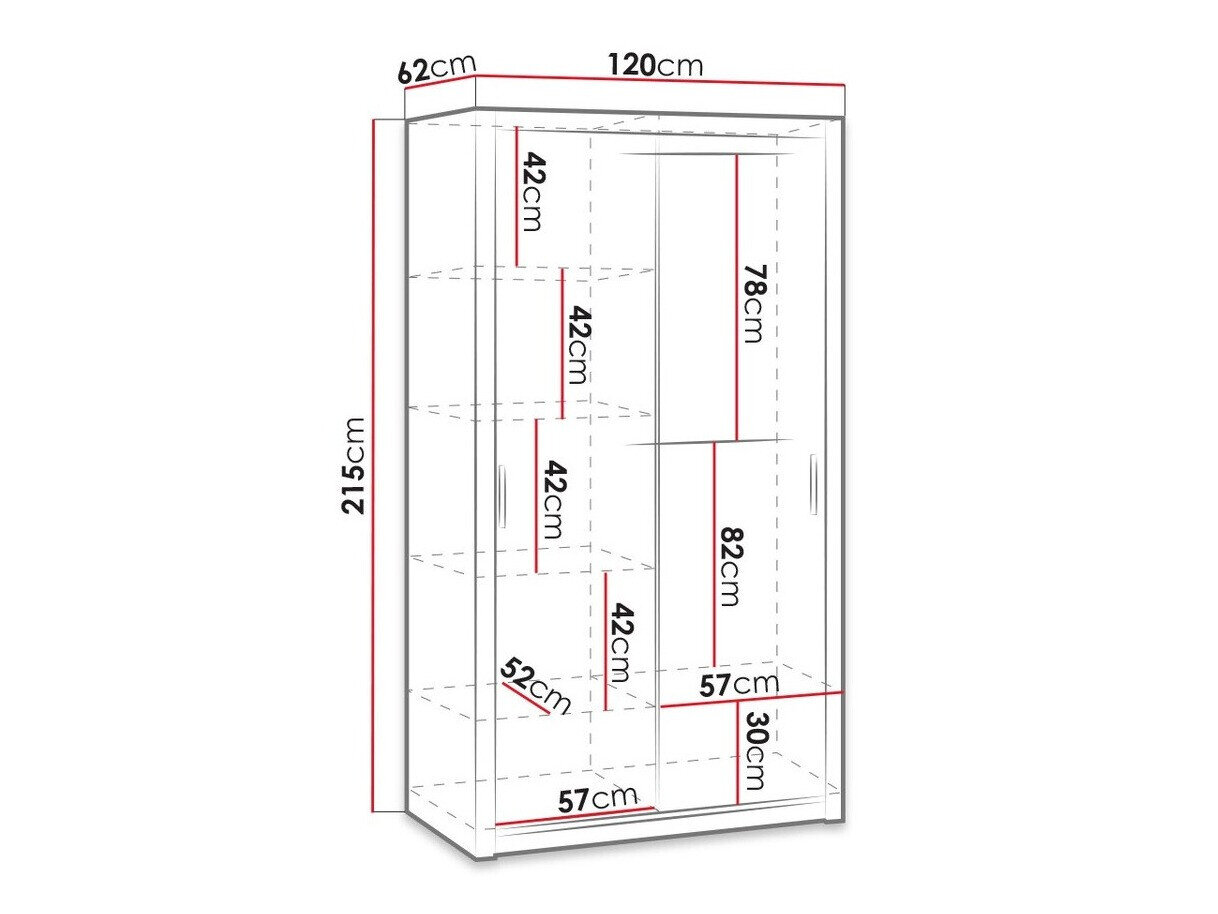 Garderobeskab Catromi 102 (Hvid)