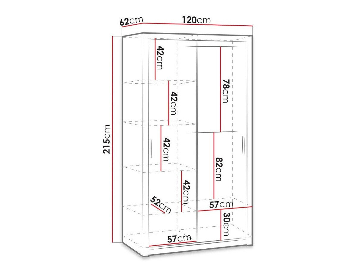 Garderobeskab Catromi 104 (Hvid)