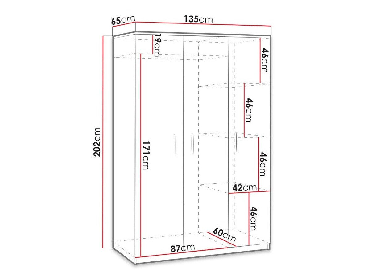 Garderobeskab Catromi 118 (Hvid)