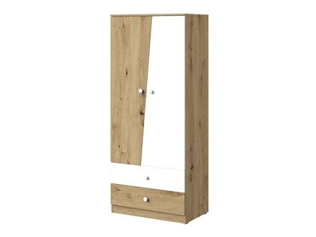 Garderobeskab Almira 100 (Artisan eg + Hvid)