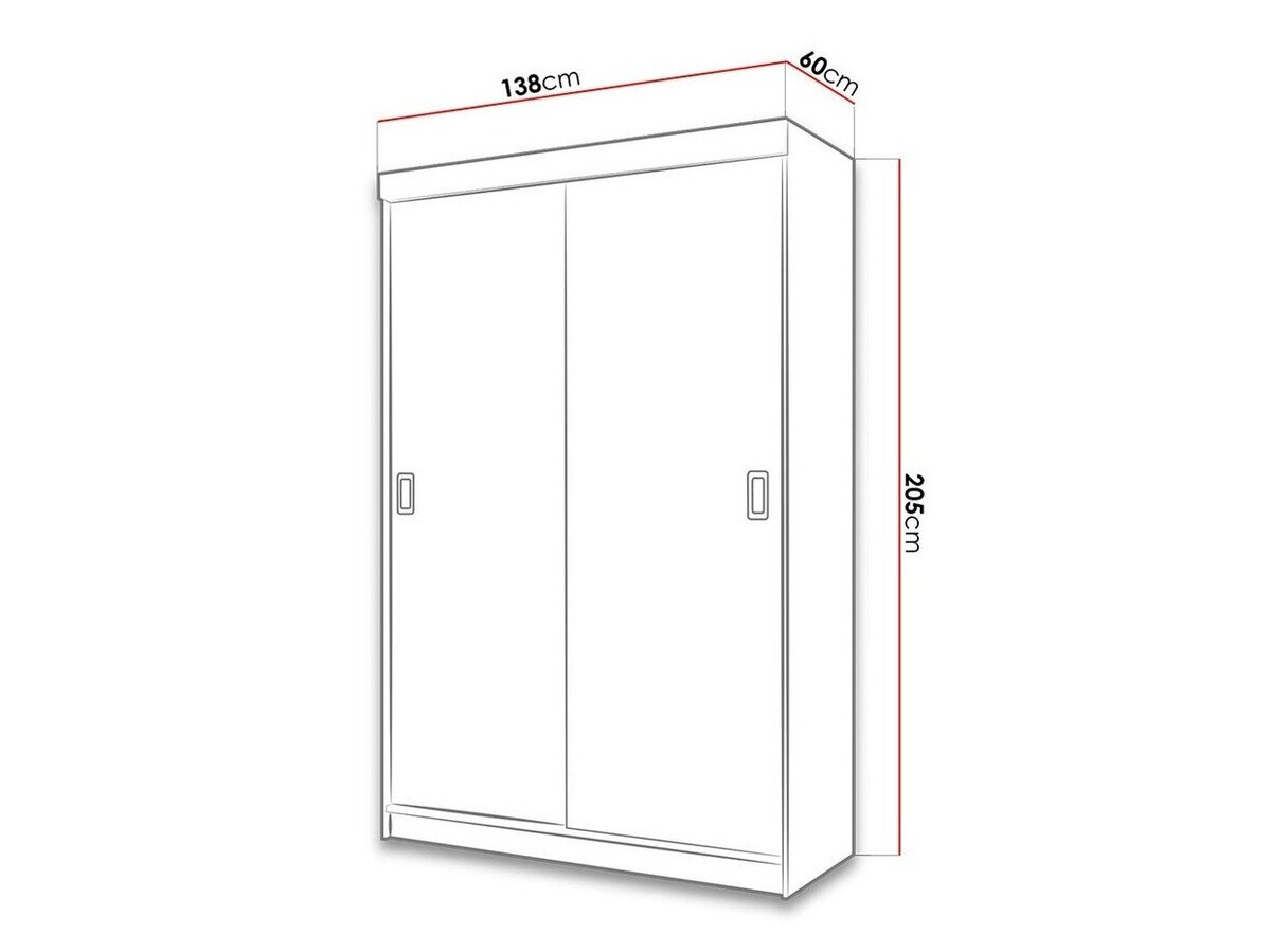 Garderobeskab Dover 111 (Grafit + Hvid)