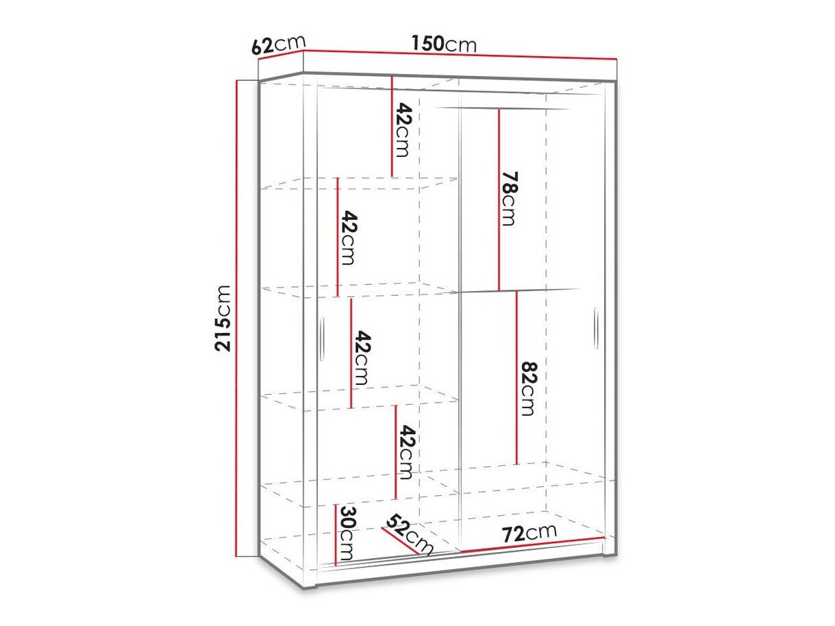 Garderobeskab Catromi 106 (Hvid)